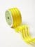 544 1.5″x25y Yellow Sheer With Solid Stripes (Wired) Ribbon