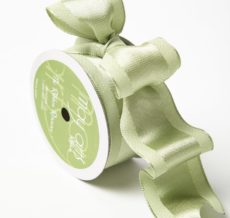 Celery Solid With Woven Center (Wired) Ribbon