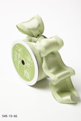 Celery Solid With Woven Center (Wired) Ribbon