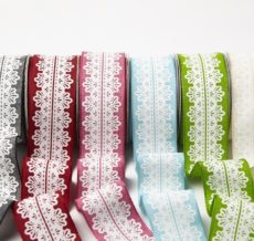 White Lace Center Design Ribbon