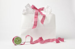 fuchsia ribbon store gift wrap