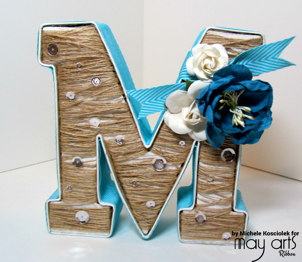 Spring Decor - Ribbon Decorated Monogram