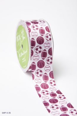 Burgundy Grosgrain w/ Print Ribbon