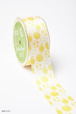 Yellow Grosgrain w/ Print Ribbon