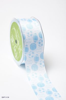 Light Blue Grosgrain w/ Print Ribbon