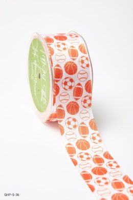 Burnt Orange Grosgrain w/ Print Ribbon