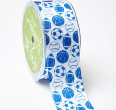 Royal Blue Grosgrain w/ Print Ribbon