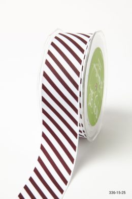 1.5 Inch GROSGRAIN/STRIPES Ribbon BURGUNDY/GREEN/BROWN - 1974033