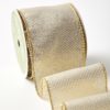 567H 2.5″ x 15 ft GOLD/IVORY WOVEN METALLIC