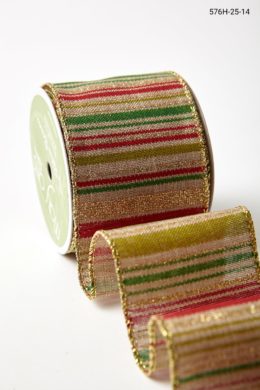 2.5” 576H-25-14 RED/GREEN/GOLD STRIPE