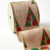 2.5” 584H-25-14 RED/GREEN/GOLD GLITTER TREE