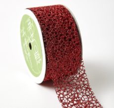 1.5” 586H-15-14 RED GLITTER MESH