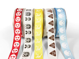 Emoji Printed Grosgrain Ribbons