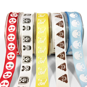 Emoji Printed Grosgrain Ribbons