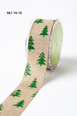 green christmas tree jute ribbon