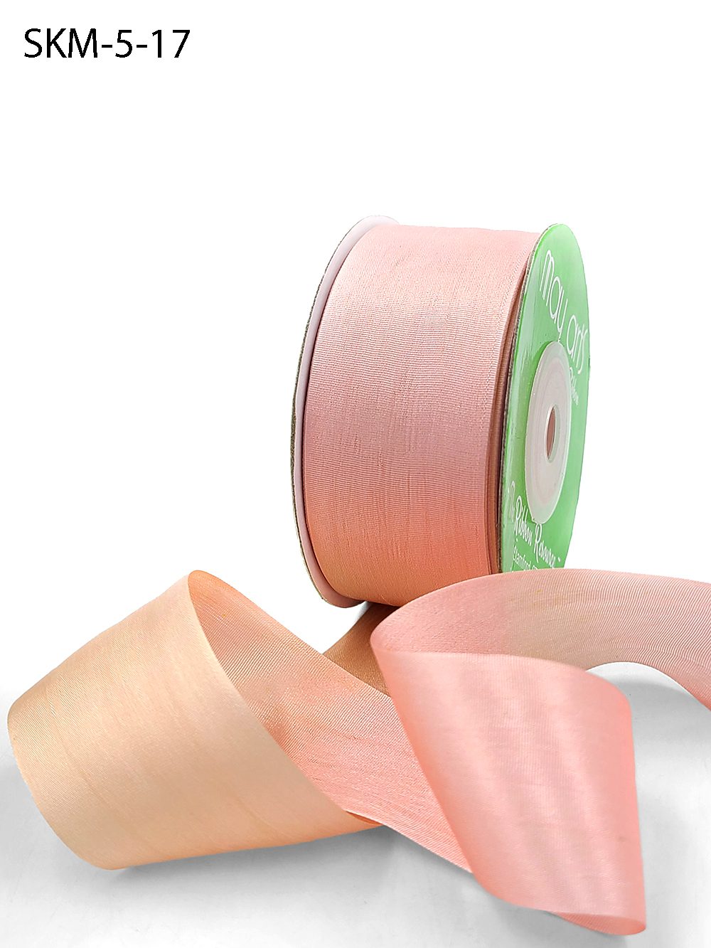 Variegated 100% Silk Ribbon 1-1/4X32yd-Pink/Champagne