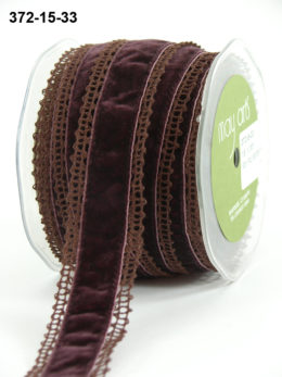 Variation #154446 of 1.5 Inch Crochet / Velvet Center Ribbon