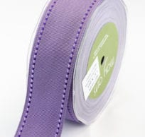 purple stitched edges lavender grosgrain ribbon