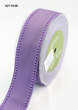 purple stitched edges lavender grosgrain ribbon