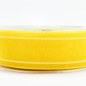 Variation #155146 of 1.5 Inch Sheer / White Stitched Edge Ribbon