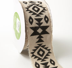 aztec geometric print cotton ribbon