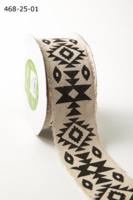 aztec geometric print cotton ribbon