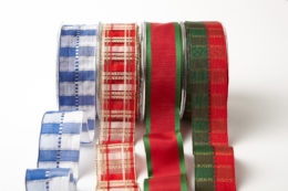 1.5" Holiday Christmas Wired Ribbons