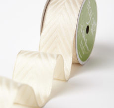 Ivory Woven Hidden Arrow Ribbon