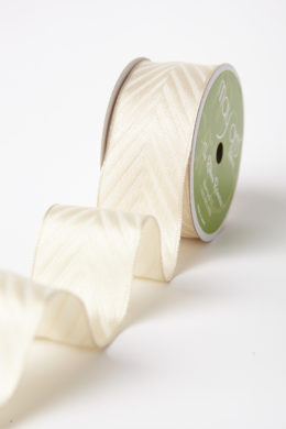 Ivory Woven Hidden Arrow Ribbon