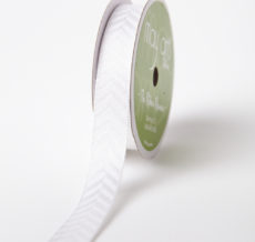 White Woven Hidden Arrow Ribbon