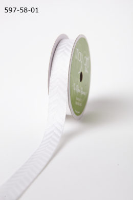 White Woven Hidden Arrow Ribbon