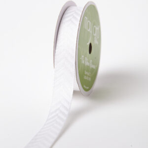 White Woven Hidden Arrow Ribbon