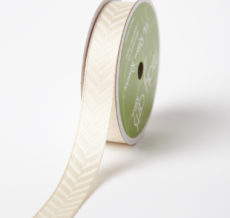 Ivory Woven Hidden Arrow Ribbon