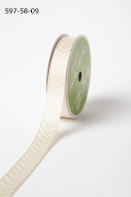 Ivory Woven Hidden Arrow Ribbon