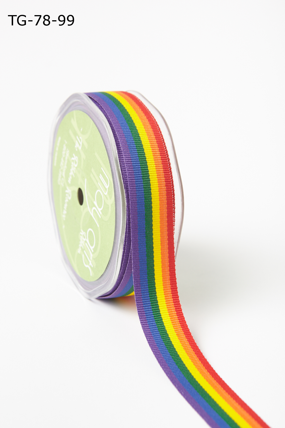 Grosgrain Rainbow Ribbon - 7/8 Wide Online Ribbon - May Arts