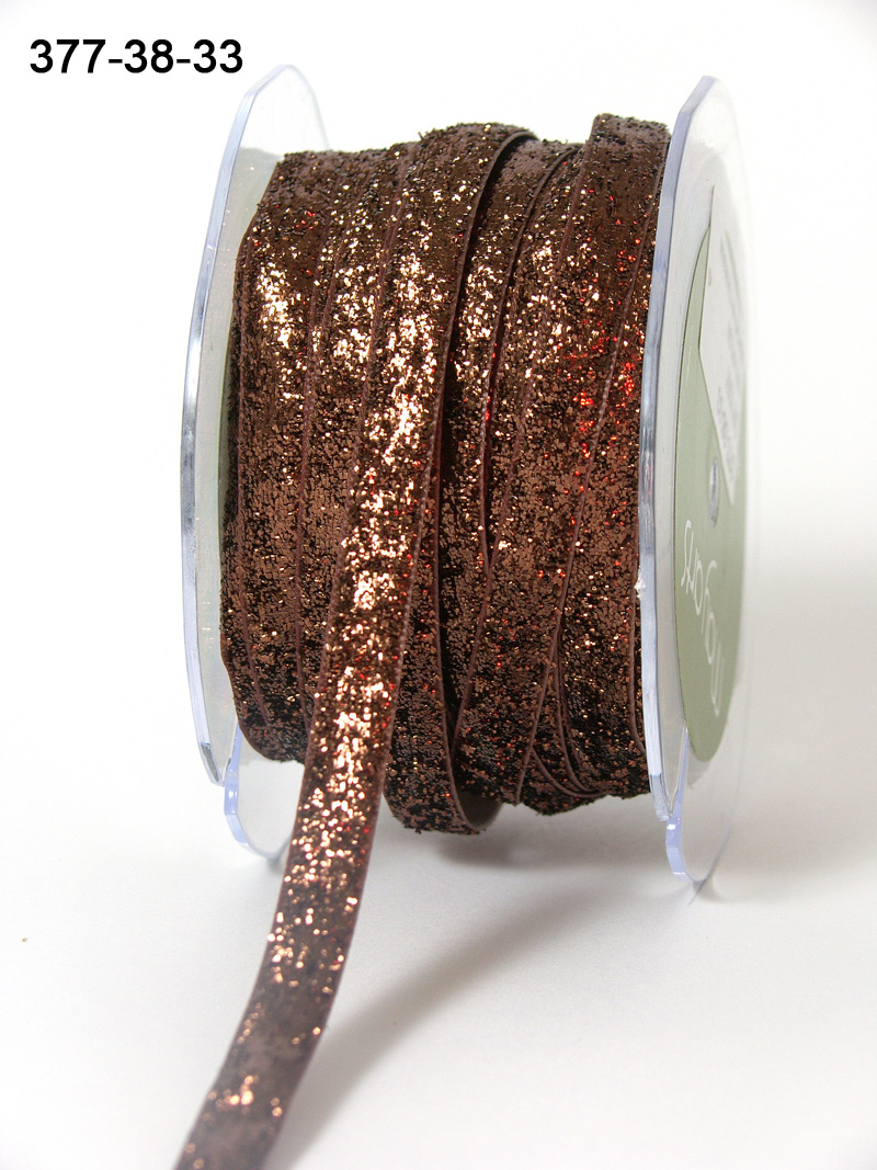 Stretch Metallic Velvet Ribbon Sparkle Ribbon 3/8 Elastic Glitter