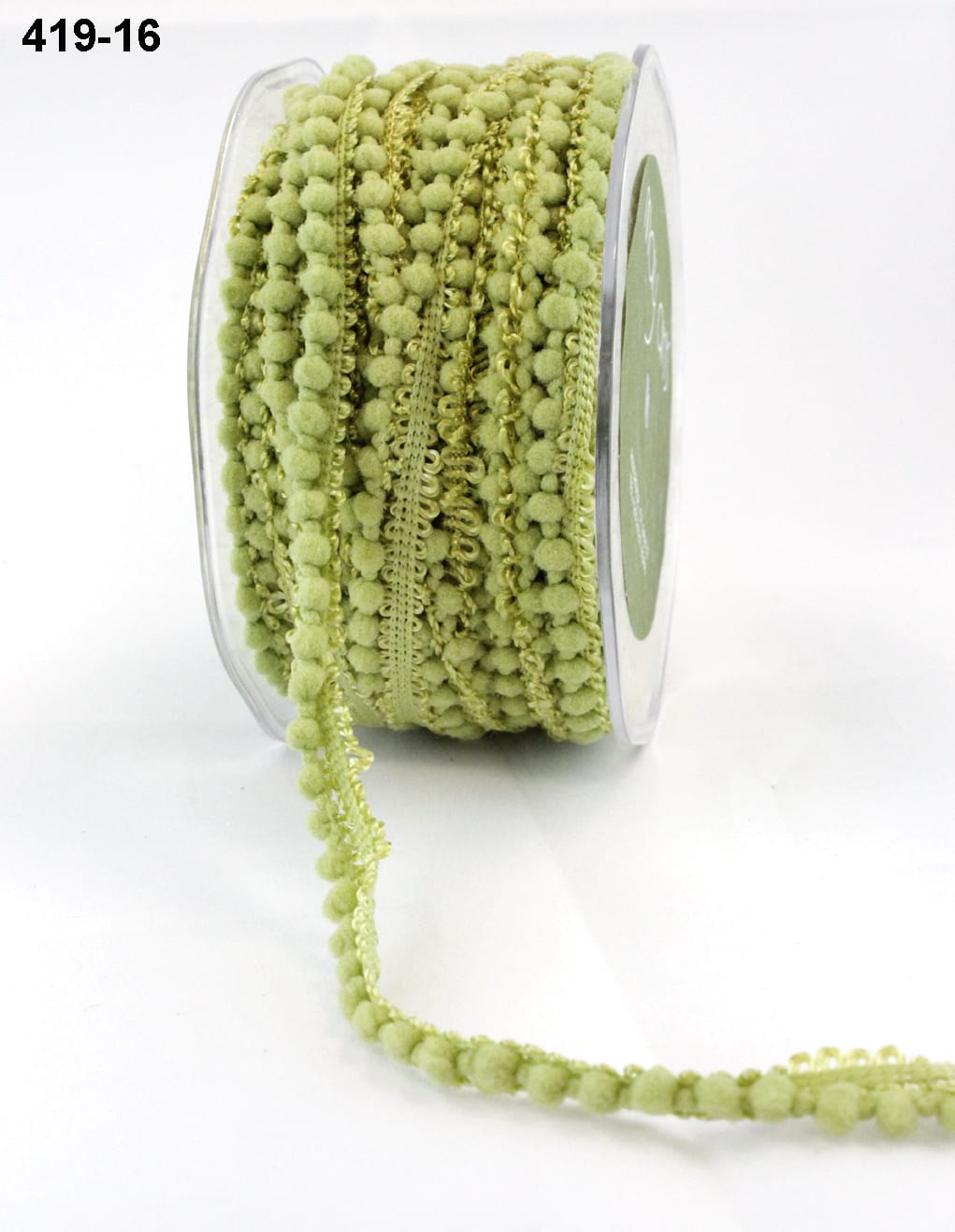 Apple Green Mini Pom Pom Trim