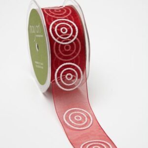 Variation #155384 of 1.5 Inch Sheer Ribbon with Glitter Circles