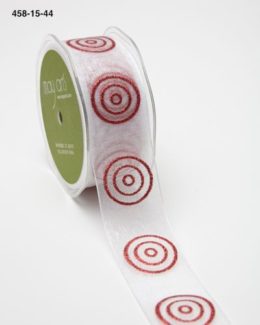 Variation #155389 of 1.5 Inch Sheer Ribbon with Glitter Circles