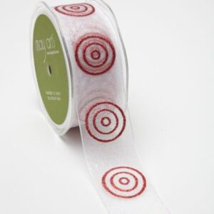 Variation #155389 of 1.5 Inch Sheer Ribbon with Glitter Circles