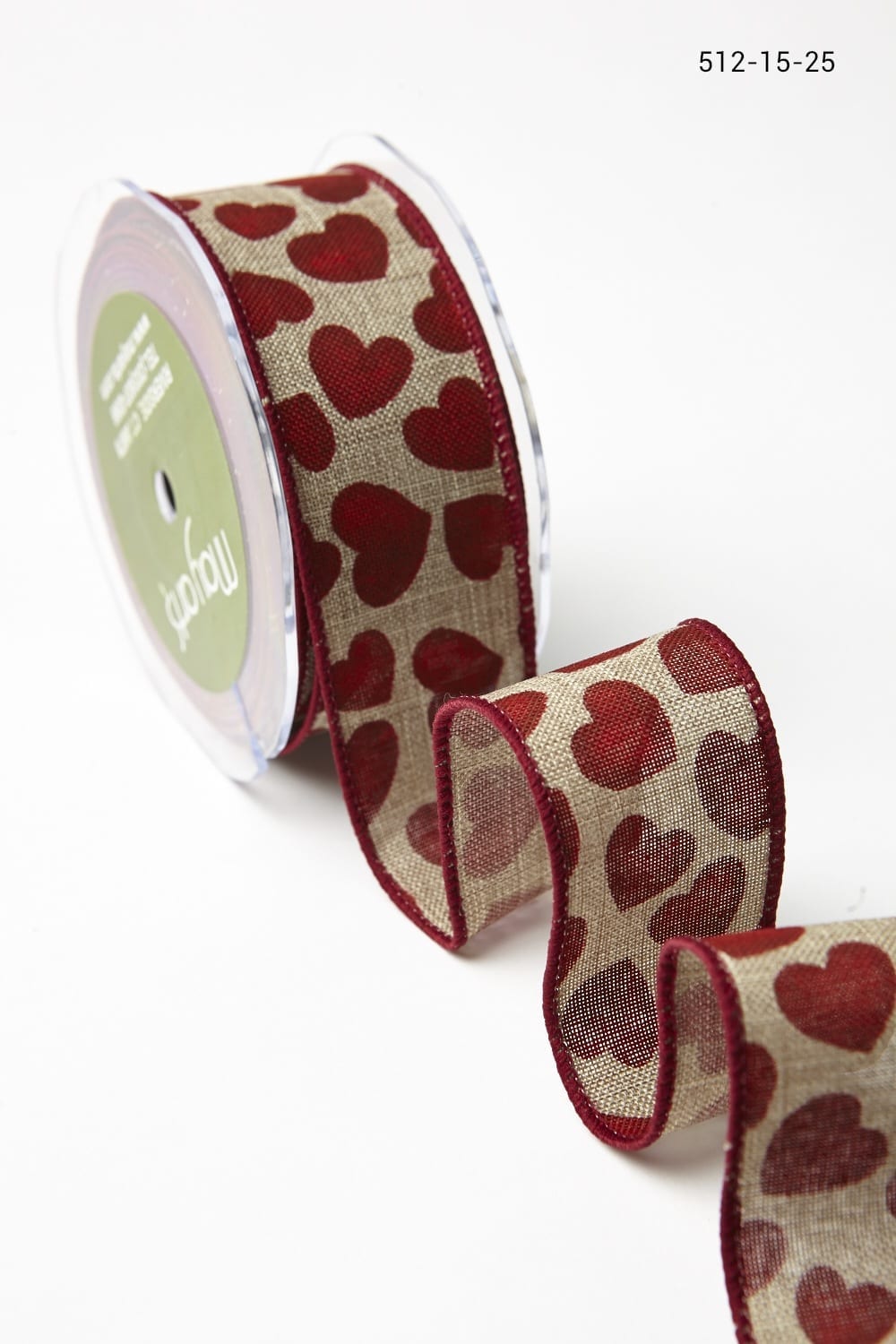 1.5 Happy Valentine's Day Ribbon: Gold & Red (10 Yards)