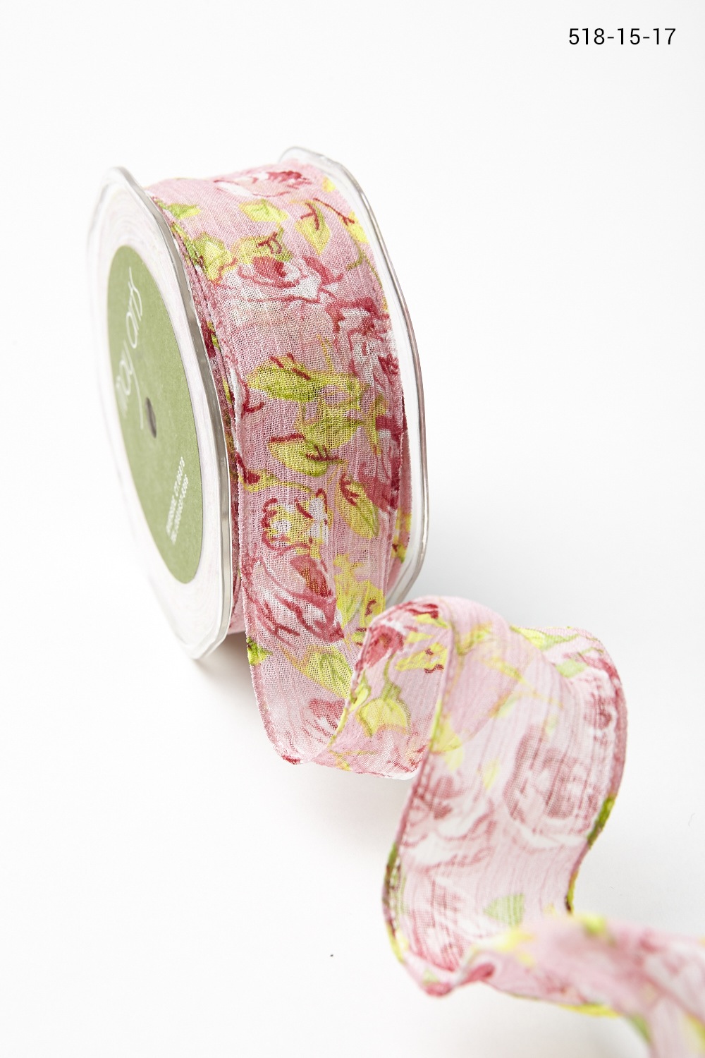 Sheer Floral Wired Ribbon 1.5" Wholesale Ribbon May Arts Ribbon