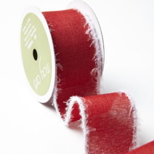 Variation #156077 of 1.5 Inch Linen with Fuzzy Edge