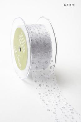 Variation #155996 of 1.5 Inch Sheer Ribbon With Glitter Dots