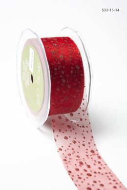 Variation #155999 of 1.5 Inch Sheer Ribbon With Glitter Dots