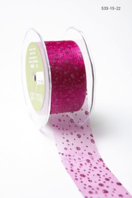 Variation #156001 of 1.5 Inch Sheer Ribbon With Glitter Dots