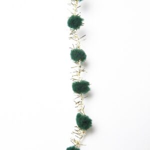 Variation #155986 of 3/8 Inch Pom Pom with Metallic Fringe