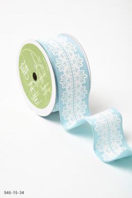 Variation #157294 of 1.5 Inch White Lace Center Design Ribbon