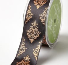 Variation #184715 of 1.5 Inch Single Faced Satin Damask Print Ribbon