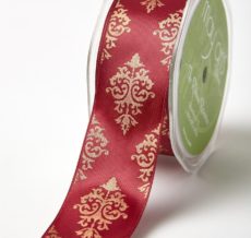 Variation #184720 of 1.5 Inch Single Faced Satin Damask Print Ribbon